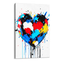 Quadro Stampa su Tela Cuore Cromatico - CupidoDesign