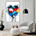 Quadro Stampa su Tela Cuore Cromatico - CupidoDesign
