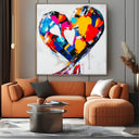 Quadro Stampa su Tela Cuori Uniti - CupidoDesign