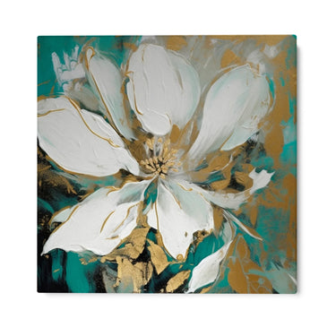 Quadro Stampa su Tela Dama di Fiori Bianchi - CupidoDesign
