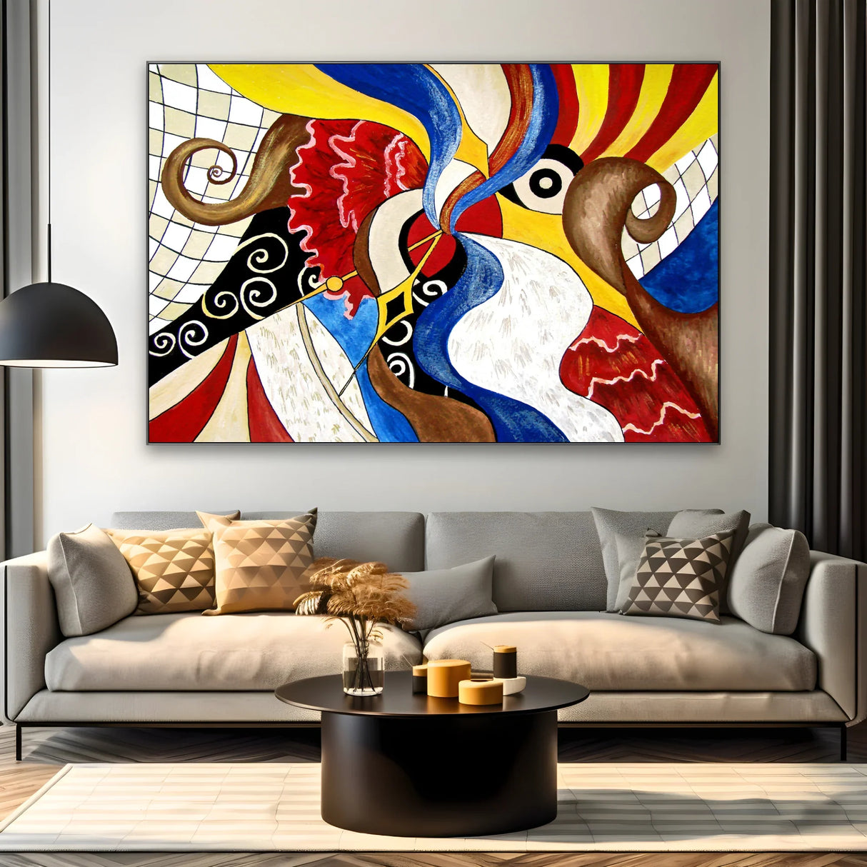 Quadro Stampa su Tela Danza cromatica - CupidoDesign