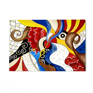 Quadro Stampa su Tela Danza cromatica - CupidoDesign