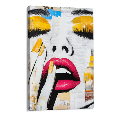 Quadro Stampa su Tela Desiderio Giallo - CupidoDesign