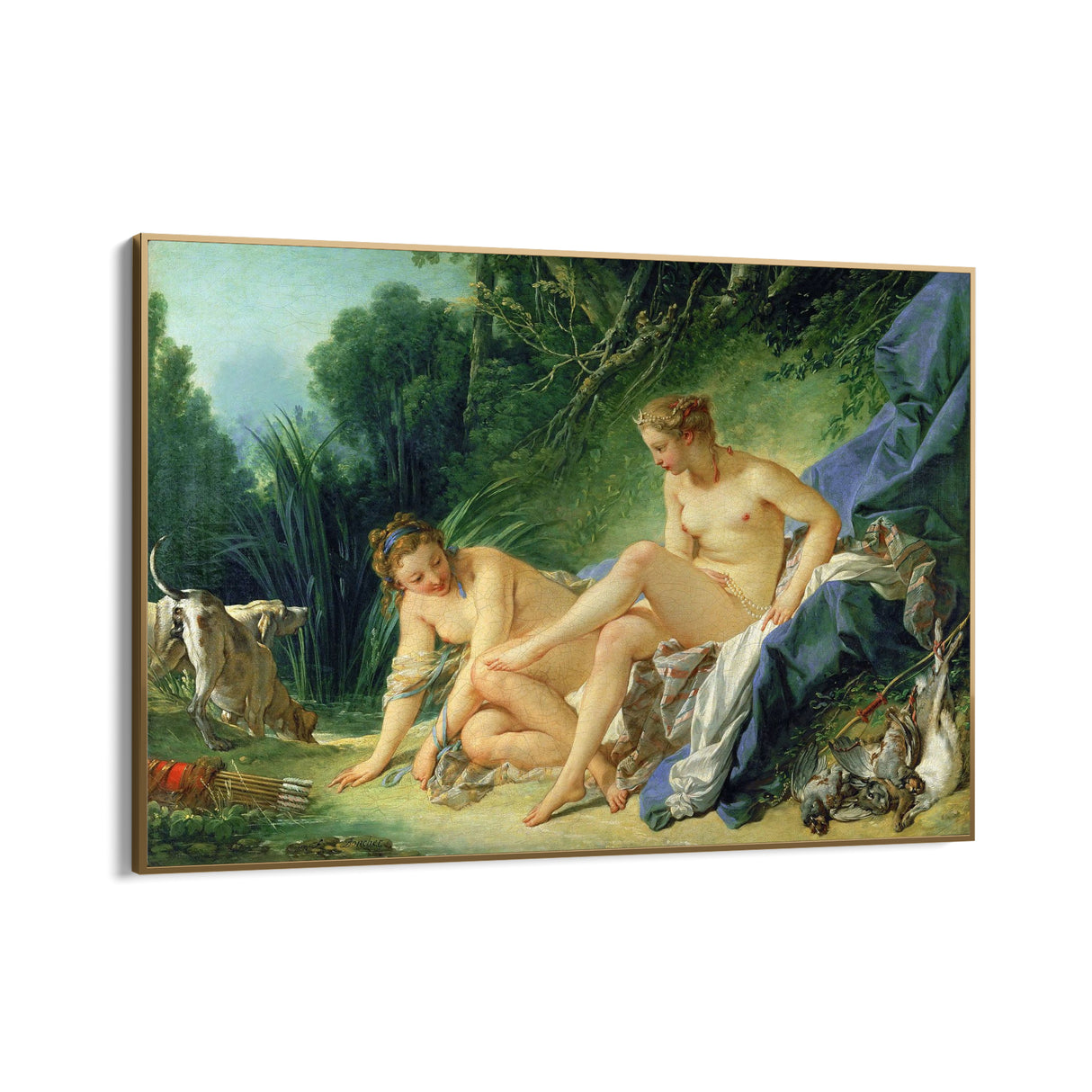 Quadro Stampa su Tela Diana al bagno, François Boucher - CupidoDesign
