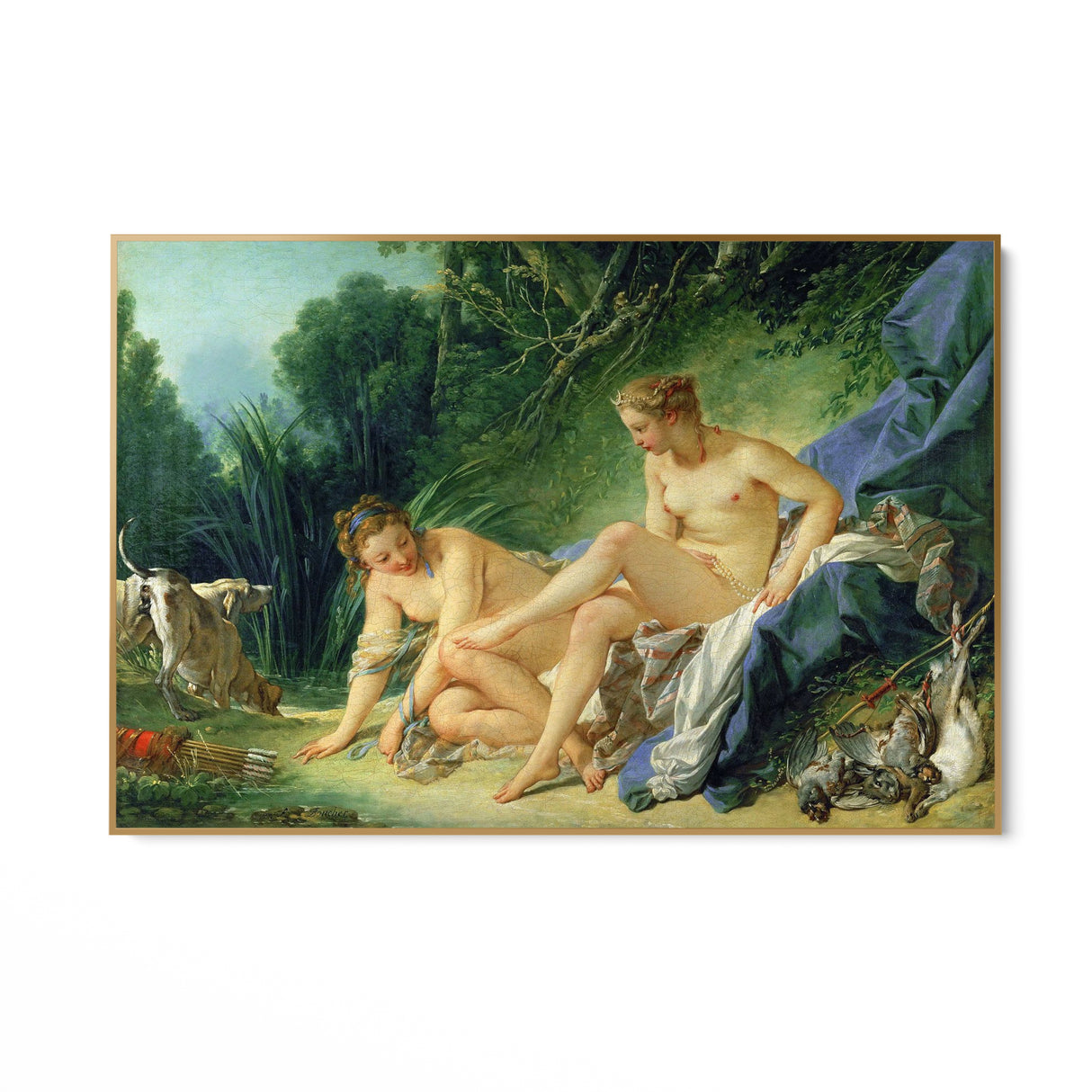 Quadro Stampa su Tela Diana al bagno, François Boucher - CupidoDesign