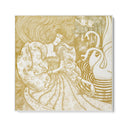 Quadro Stampa su Tela Donna con una farfalla in uno stagno con due cigni, Jan Toorop (1894) - CupidoDesign
