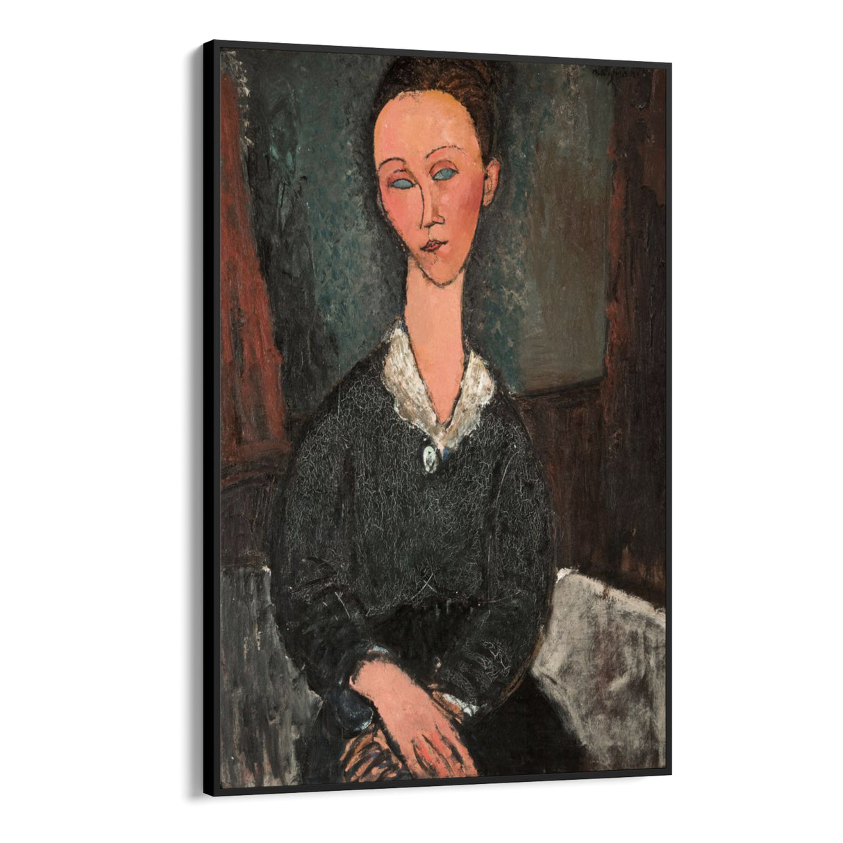 Quadro Stampa su Tela Donna dal colletto bianco, Amedeo Modigliani - CupidoDesign