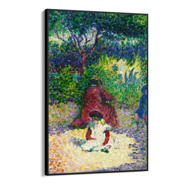 Quadro Stampa su Tela Donna e bambino in un giardino, Henri Edmond Cross - CupidoDesign