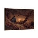 Quadro Stampa su Tela Due uomini contemplano la luna, Caspar David Friedrich - CupidoDesign