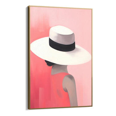 Quadro Stampa su Tela Eleganza Sotto il Cappello - CupidoDesign