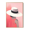 Quadro Stampa su Tela Eleganza Sotto il Cappello - CupidoDesign
