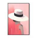 Quadro Stampa su Tela Eleganza Sotto il Cappello - CupidoDesign