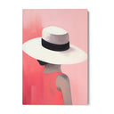 Quadro Stampa su Tela Eleganza Sotto il Cappello - CupidoDesign