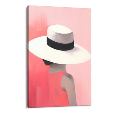 Quadro Stampa su Tela Eleganza Sotto il Cappello - CupidoDesign