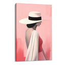 Quadro Stampa su Tela Eleganza Sotto il Cappello - CupidoDesign