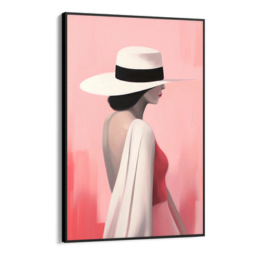Quadro Stampa su Tela Eleganza Sotto il Cappello - CupidoDesign