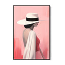 Quadro Stampa su Tela Eleganza Sotto il Cappello - CupidoDesign
