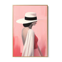 Quadro Stampa su Tela Eleganza Sotto il Cappello - CupidoDesign