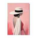 Quadro Stampa su Tela Eleganza Sotto il Cappello - CupidoDesign