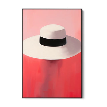 Quadro Stampa su Tela Eleganza Sotto il Cappello - CupidoDesign