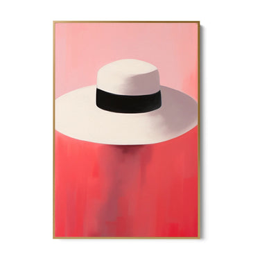 Quadro Stampa su Tela Eleganza Sotto il Cappello - CupidoDesign