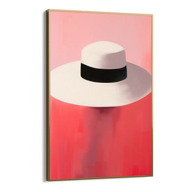Quadro Stampa su Tela Eleganza Sotto il Cappello - CupidoDesign