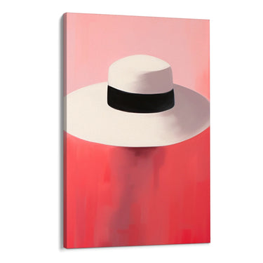 Quadro Stampa su Tela Eleganza Sotto il Cappello - CupidoDesign