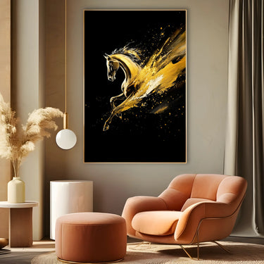 Quadro Stampa su Tela Fiamma Dorata - CupidoDesign