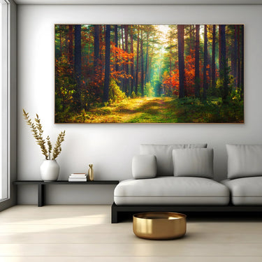 Quadro Stampa su Tela Fiamme di Foglie - CupidoDesign