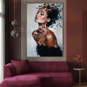 Quadro Stampa su Tela Figura Piumata - CupidoDesign