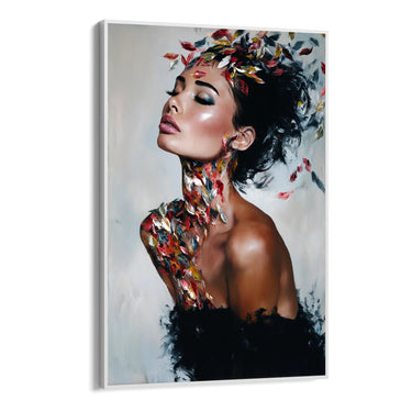 Quadro Stampa su Tela Figura Piumata - CupidoDesign