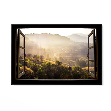 Quadro Stampa su Tela Finestra sulla quiete – Chiangmai, Tailandia - CupidoDesign