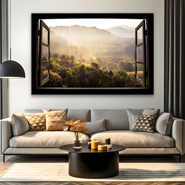 Quadro Stampa su Tela Finestra sulla quiete – Chiangmai, Tailandia - CupidoDesign