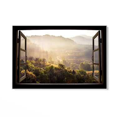 Quadro Stampa su Tela Finestra sulla quiete – Chiangmai, Tailandia - CupidoDesign