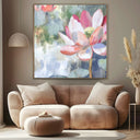 Quadro Stampa su Tela Fior di Loto Rosa - CupidoDesign