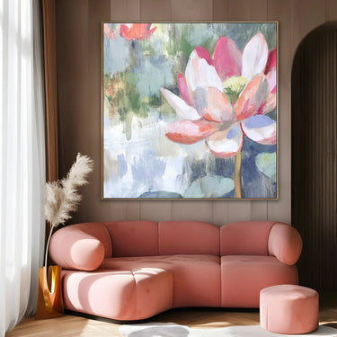 Quadro Stampa su Tela Fior di Loto Rosa - CupidoDesign