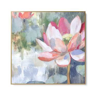 Quadro Stampa su Tela Fior di Loto Rosa - CupidoDesign