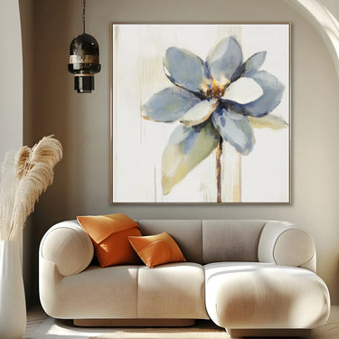 Quadro Stampa su Tela Fiore Grigio - CupidoDesign