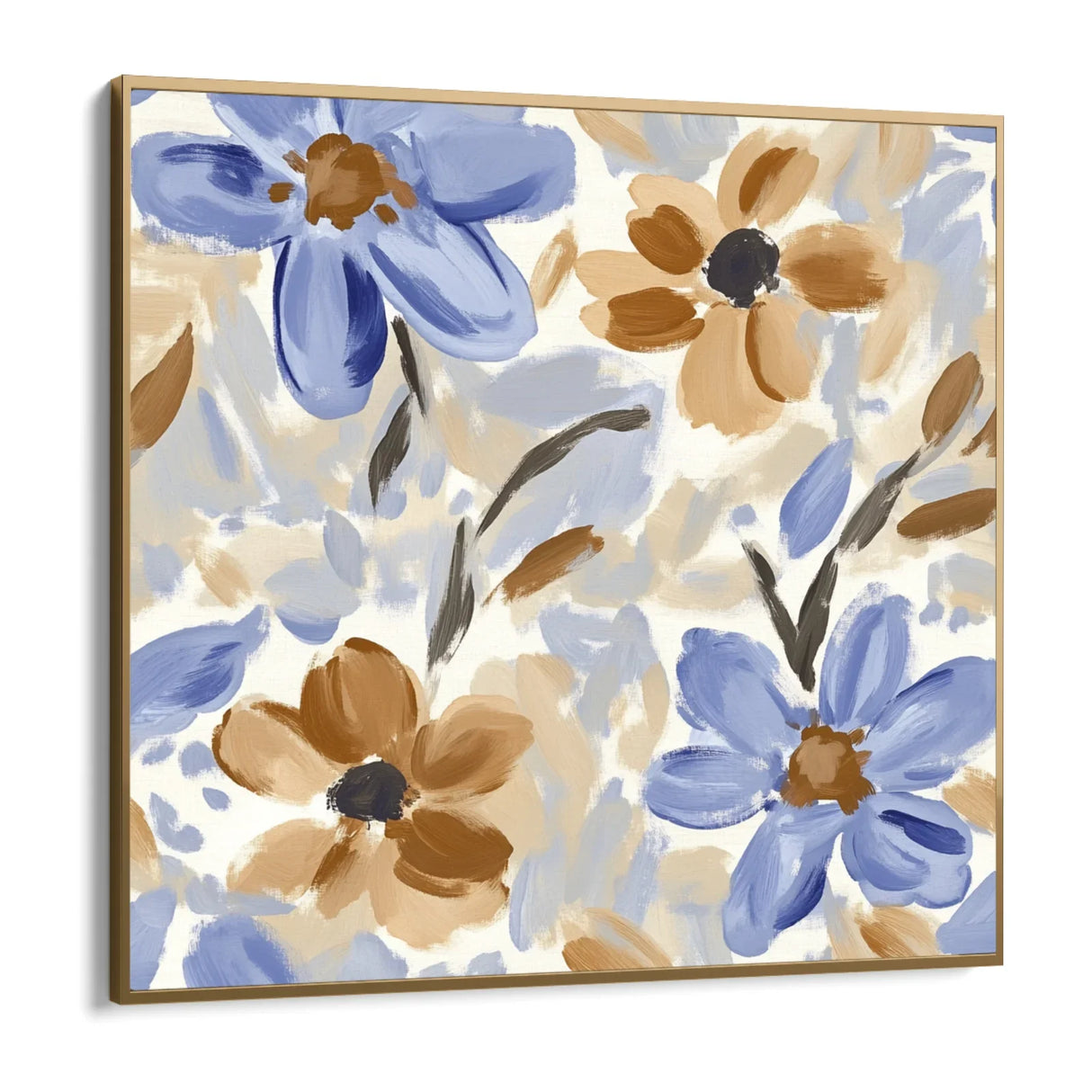 Quadro Stampa su Tela Fiori Azzurri - CupidoDesign