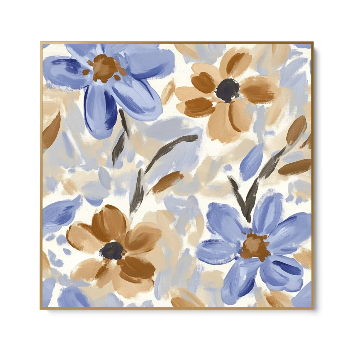 Quadro Stampa su Tela Fiori Azzurri - CupidoDesign