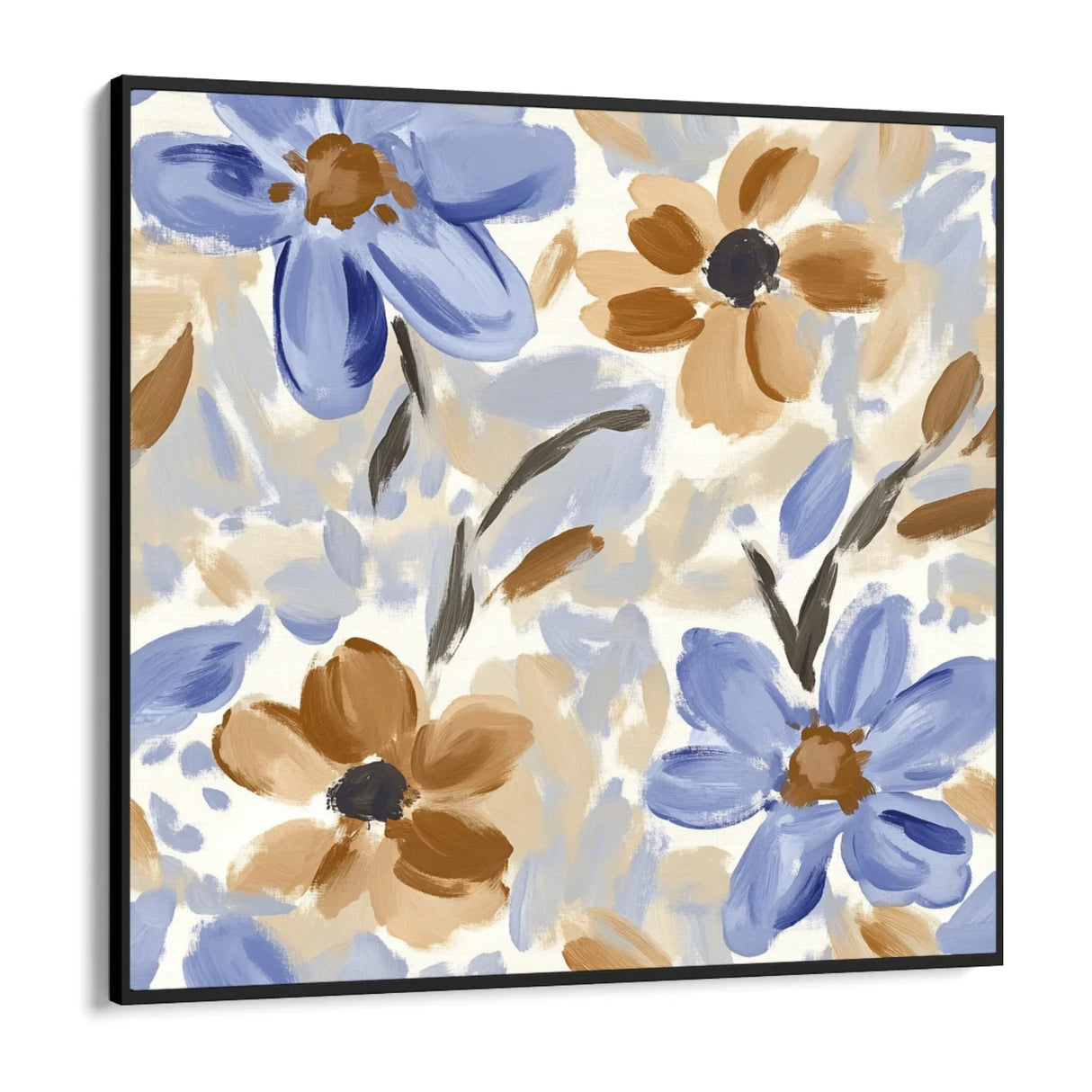 Quadro Stampa su Tela Fiori Azzurri - CupidoDesign