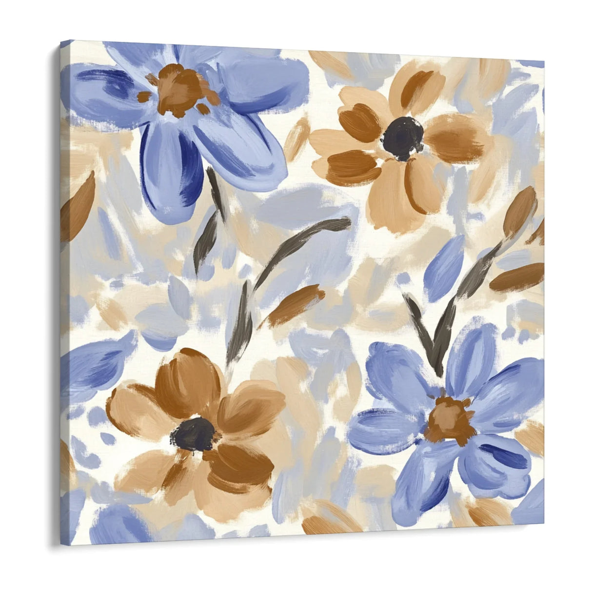 Quadro Stampa su Tela Fiori Azzurri - CupidoDesign
