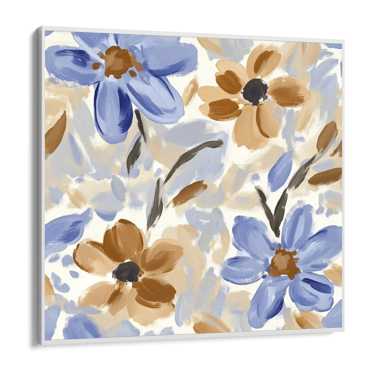 Quadro Stampa su Tela Fiori Azzurri - CupidoDesign