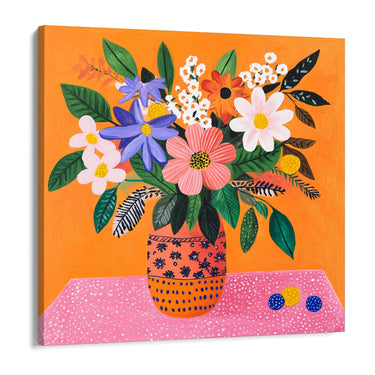 Quadro Stampa su Tela Fiori che urlano gioia - CupidoDesign