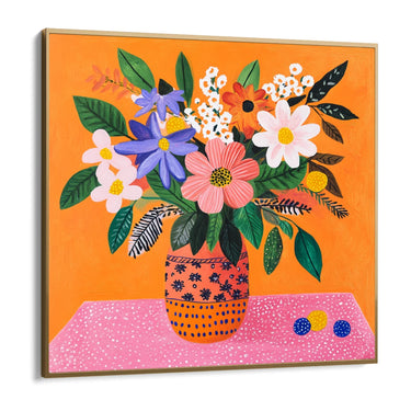 Quadro Stampa su Tela Fiori che urlano gioia - CupidoDesign