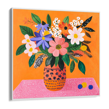 Quadro Stampa su Tela Fiori che urlano gioia - CupidoDesign