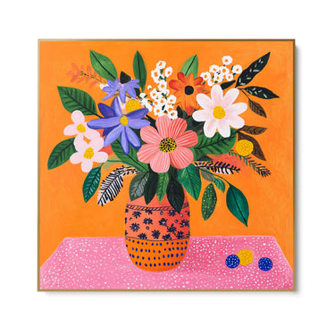 Quadro Stampa su Tela Fiori che urlano gioia - CupidoDesign