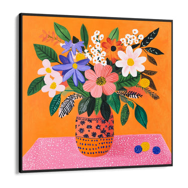 Quadro Stampa su Tela Fiori che urlano gioia - CupidoDesign