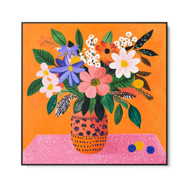 Quadro Stampa su Tela Fiori che urlano gioia - CupidoDesign