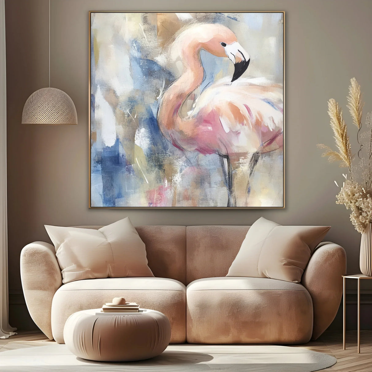 Quadro Stampa su Tela Flamingo in Rosa - CupidoDesign